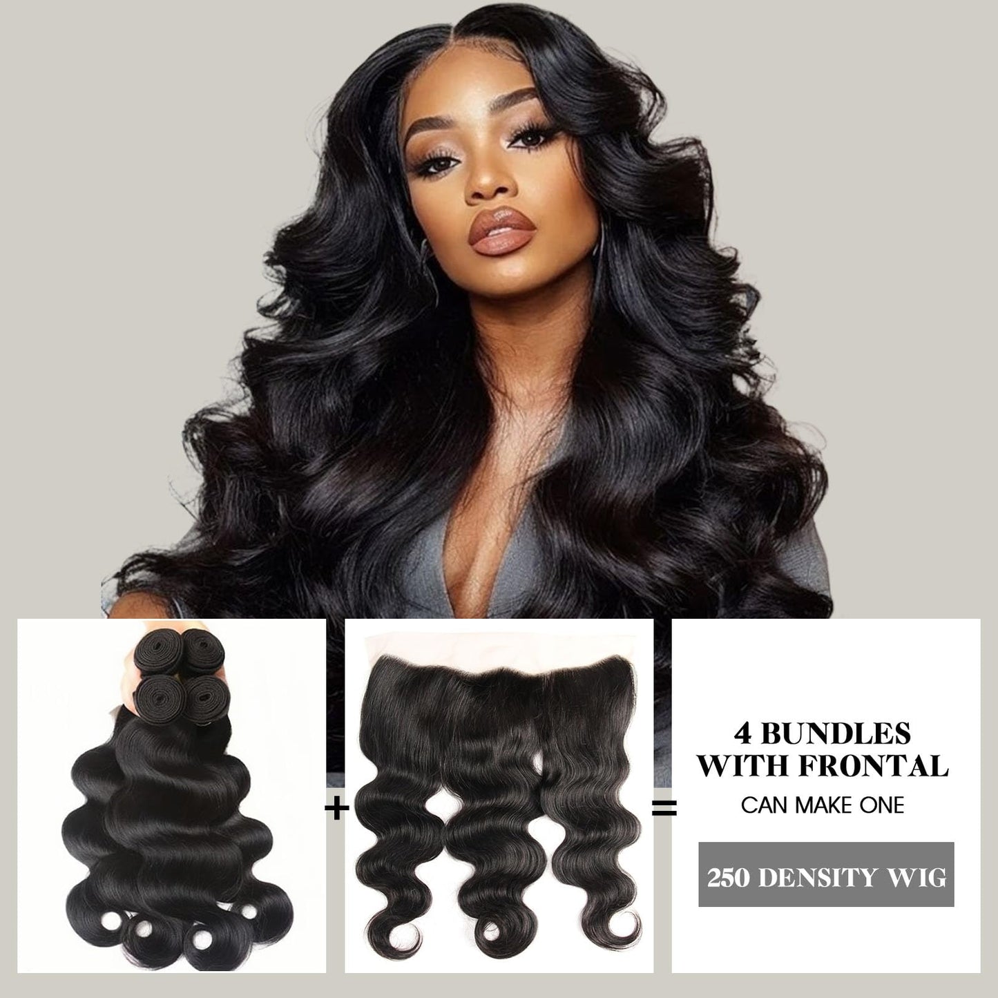 12A Human Hair Bundles with Closure Frontal (14 16 18 20 &12 Frontal) Body Wave 4 Bundles Human Hair with 13x4 HD Lace Frontal - Brazilian Quick Weave Hair Extension Real Human Hair for Daily Use