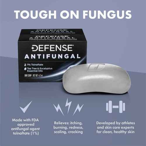 Defense Soap Antifungal Medicated Bar Soap 2-Pack, Original 4 Oz Bar (Pack of 2), & Body Wash 32 oz - Natural Shower Gel