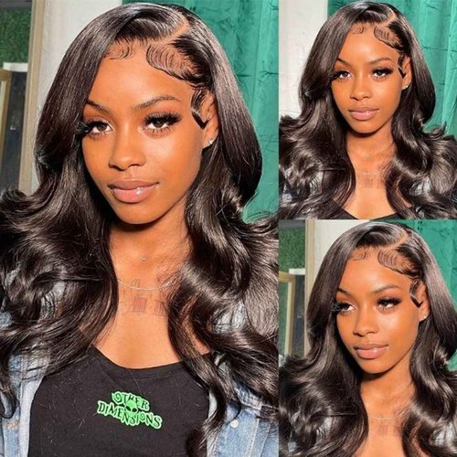 Body Wave Lace Front Wigs Human Hair 200% Density Glueless HD Transparent 13×4 Lace Frontal Wigs Human Hair Brazilian Virgin Wig for Black Women Pre Plucked