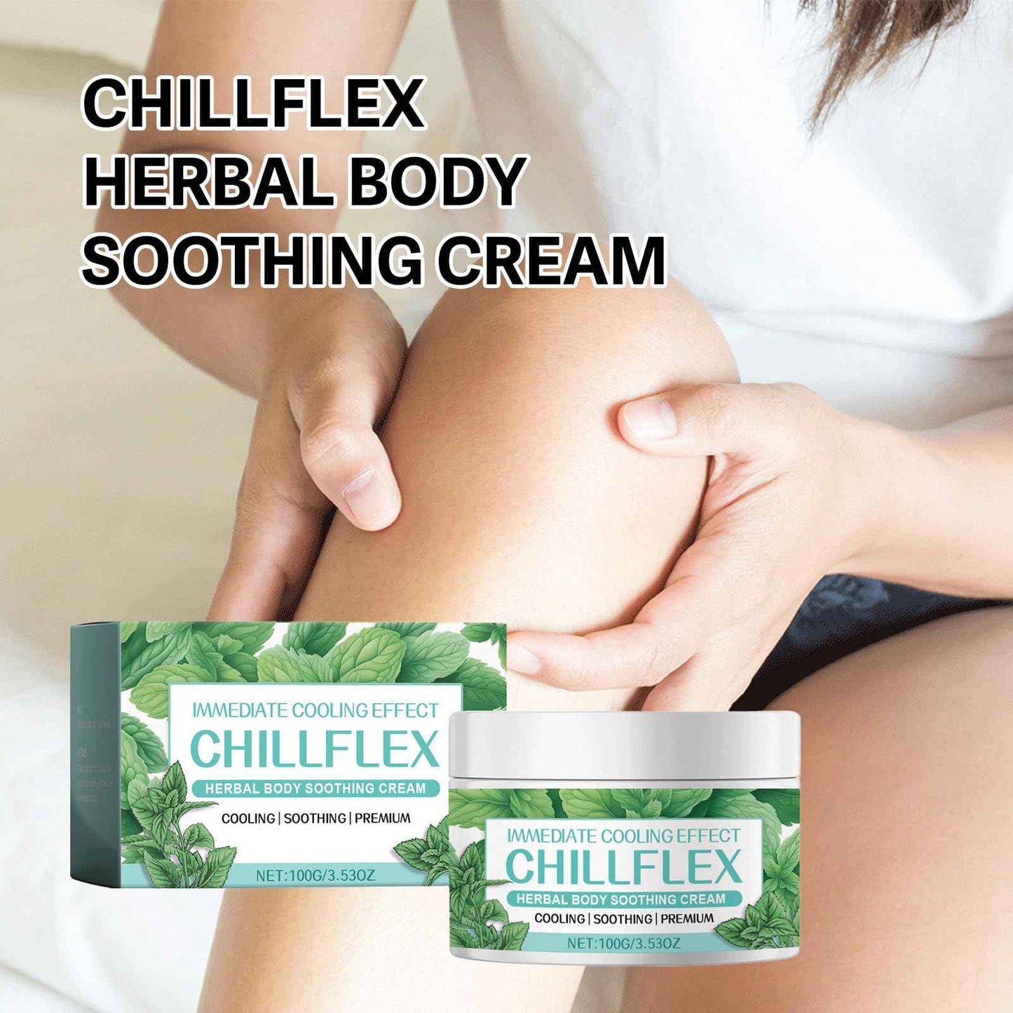 2Pcs Menthol Soothing Cream, Full Body Movement, Cool Frankish Soothing Ointment（3.53oz/Bottle）