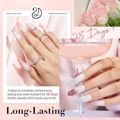 AZUREBEAUTY Dip Powder Nail Kit with Electric Nail Drill 24 Colors White Nude Glitter Nail Powder Starter Kit with Dip Liquids Base Top Coat Activator Portable Manicure French Nail Art Essential Set