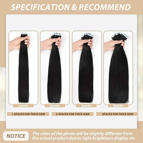 Tape in Hair Extensions Human Hair, Hair Extensions 18 Inch 20pcs 6p613 Remy Straight Human Hair Tape in Extensions Skin Weft Tape Extensions Human Hair