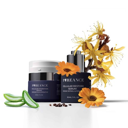 Pureance Deep Restore Ritual - Organic Bakuchiol Serum & Hydrating Serum
