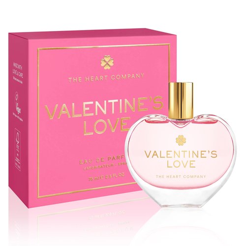 VALENTINE'S LOVE Perfume for women | Floral Sweet Fragrance | Valentine's Day Gift | Vegan Heart Shaped Perfume 75ml - 2.5 fl oz.