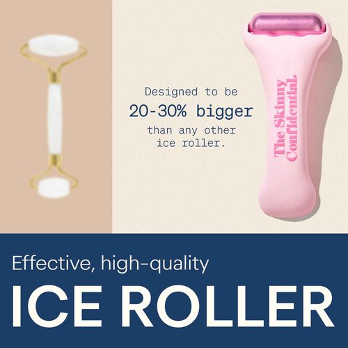 The Skinny Confidential HOT Mess Ice Roller for Face - Facial Roller Skincare Tools Contour, Tighten & De-Puff Skin - Self Care Beauty Gift for Women & Men for Clear, Radiant & Smoother-Looking Skin