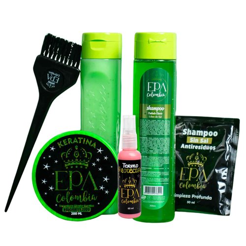 EPA COLOMBIA KIT KERATINA ORGANICA KERATINA PARA ALISAR EL PELO Y TRATAMIENTO PARA CABELLO SECO Y MALTRATADO KERATIN HAIR TREATMENT HAIR STRAIGHTENERS FOR WOMEN HAIR MASK FOR DAMAGED HAIR