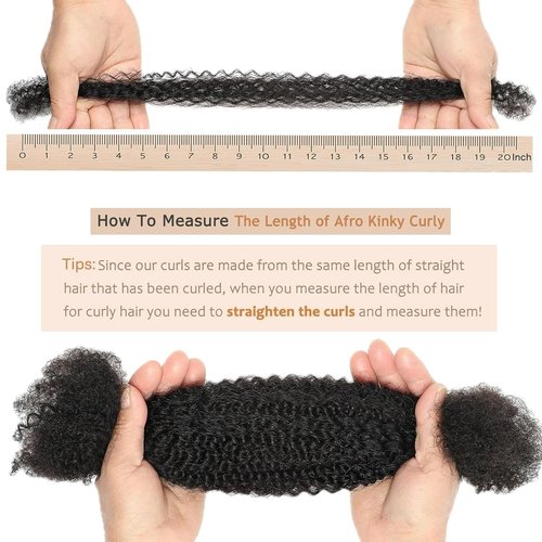 Dong H hair Afro Kinkys Bulk Human Hair 22 Inch for Braiding Afro Kinky-Curly Human Hair Bulk For Mini Twist, Repair Locs Hair Bulk Human Braiding Hair for Micro Dreadlocs Extensions(1B,35g/pack)