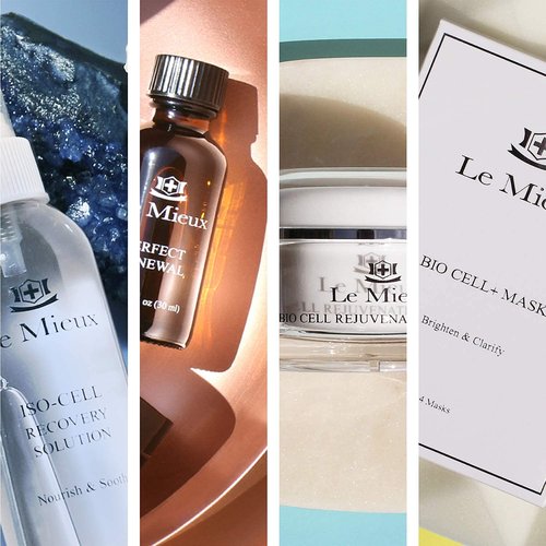 Le Mieux Luxe Facial Skincare Set - Peptide Foam Cleanser + Bio Cell Rejuvenating Cream - 2-Step Cleansing + Moisturizing Set for Face + Neck (2-Piece Set)