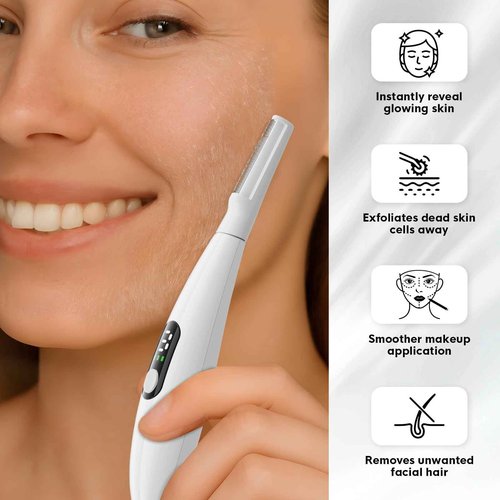 Skinharbor Sonic Dermaplane Razor for Women Face,Women’S Facial Exfoliation & Peach Fuzz Hair Removal System,Anti-Aging–3 Speeds–8 Dermaplaning Blades–Rechargeable,Sonic Dermaplaning Tool