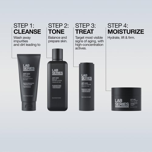 Lab Series Men's Max LS Anti-Age Cream - Anti Aging Face Lotion Moisturizer - Skin Care for Men - Visibly Reduces Fine Lines & Wrinkles, 1.7 Fl Oz