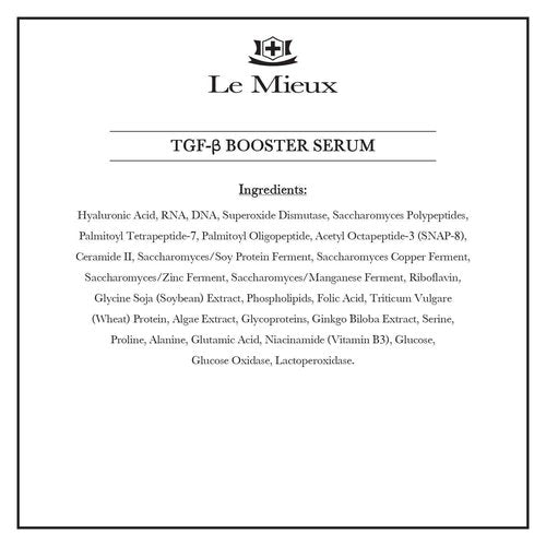 Le Mieux TGF-B Booster - Anti Aging Triple Growth Factor Facial Serum with Hyaluronic Acid & Peptides, Hydrating Face Serum with No Parabens (1 oz / 30 ml)