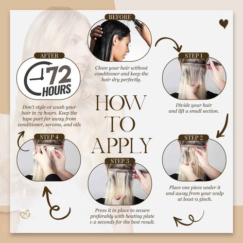 Tape in Hair Extensions Human Hair, Hair Extensions 18 Inch 20pcs 6p613 Remy Straight Human Hair Tape in Extensions Skin Weft Tape Extensions Human Hair