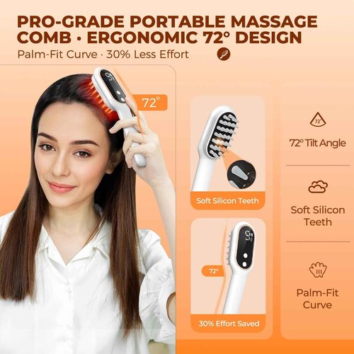 Laser Therapy Hair Growth Comb,Red Light Therapy for Hair Growth Device Electric Scalp Massager, Promote Hair Regrowth in Women and Men Hair Loss,Alopecia Homeusing