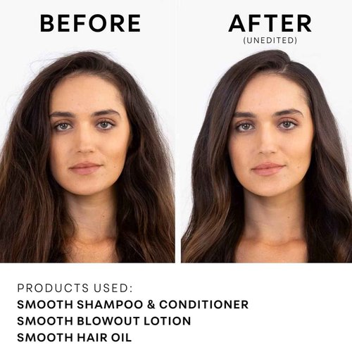 NatureLab.TOKYO Perfect Smooth Shampoo & Conditioner Duo: Lightweight Moisturizing Conditioner for Smoother Frizz-Free Hair - Bottle 11.5oz + Refill Pouch 22.9oz
