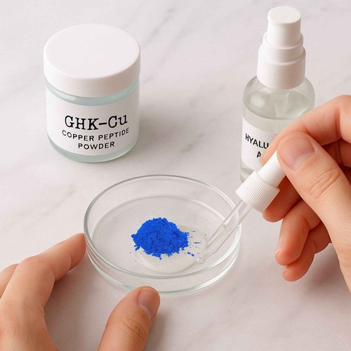 Skin Perfection GHK-Cu Copper Peptide Powder – DIY Copper Peptides Serum Ingredient with GHK for Fuller Hair & Smoother-Looking Skin - 99.7%+ Pure Cosmetic-Grade GHK-Cu Beauty Booster