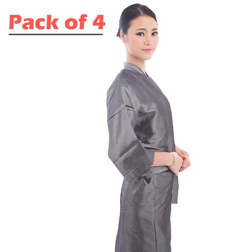 PERFEHAIR Salon Client Gown Cape, Pack of 4, Hairdressing Robes Smock for Hair Stylist to Hair Cutting, Hair Coloring, Makeup-Grey