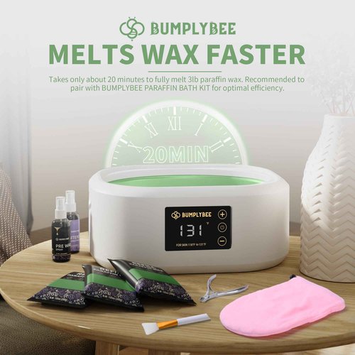 BUMPLYBEE Paraffin Wax Machine for Hand and Feet - 3500ml Hand Wax Paraffin Machine with 8 Pcs Aloe Vera Paraffin Bath, Moisturizing and Exfoliating