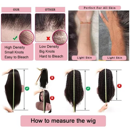 Tryfey Human Hair Water Wave Lace Front Wigs 13x4 HD Transparent Swiss Lace 180% Density Black 22inch