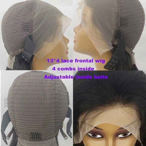 Body Wave Lace Front Wigs Human Hair Wide Lace 180 Density Human Hair Wigs 13x4 Human Hair Lace Front Wigs Pre Plucked 22 Inches Natural Color