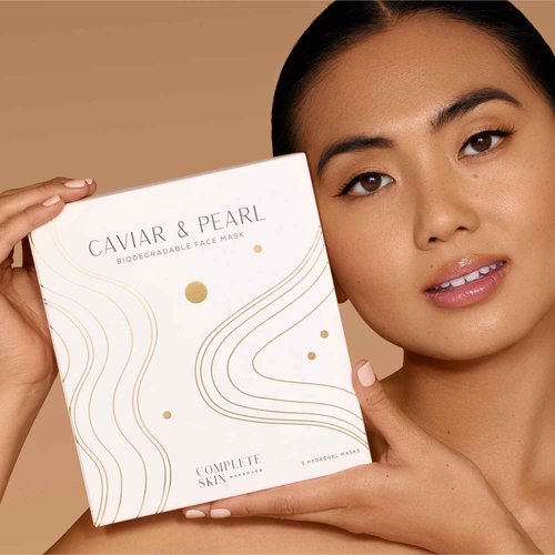 CSM Caviar & Pearl Face Mask – Luminous Hydrated Skin – Reduces Fine Lines & Wrinkles, Brightens Complexion, and Strengthens Skin Barrier – 5 Individually-Wrapped Masks