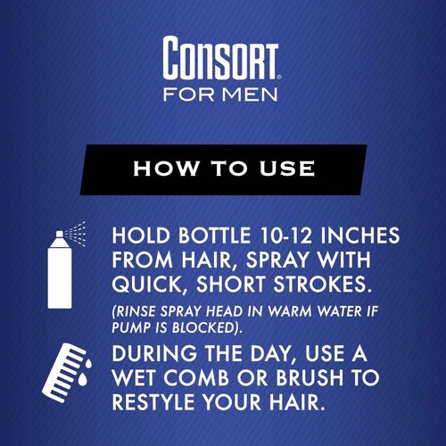 Consort for Men Unscented Extra Hold Non-aerosol Hair Spray 8 Oz( pack of 12)