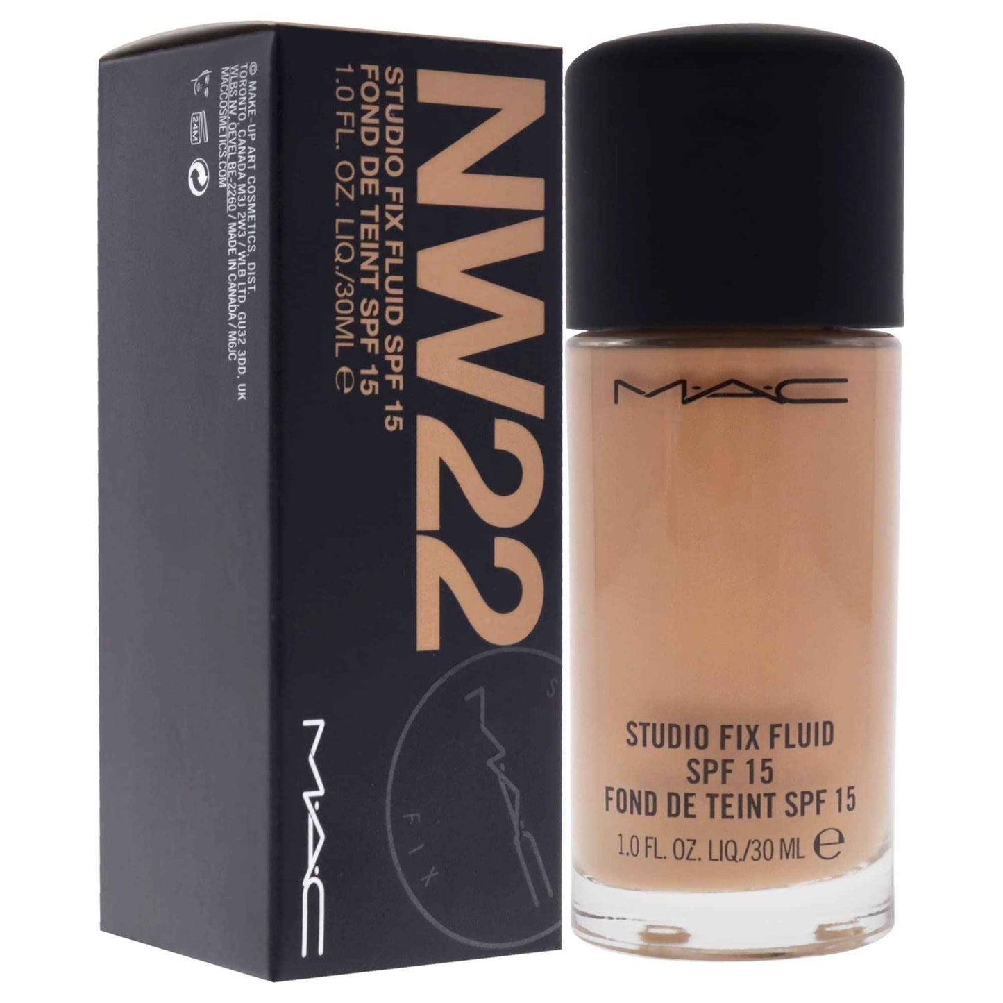 MAC Studio Fix Fluid SPF15 NW22, 1.0582 Ounce (M6JC28)