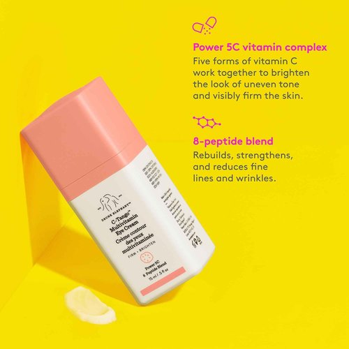 Drunk Elephant C-Tango Multivitamin Eye Cream - 15 ml/.5 fl oz - Vitamin C Eye Cream - Clean Clinical Skincare - Cruelty-Free - Dermatologist-Tested - Free of Essential Oils, Silicones, and Fragrance