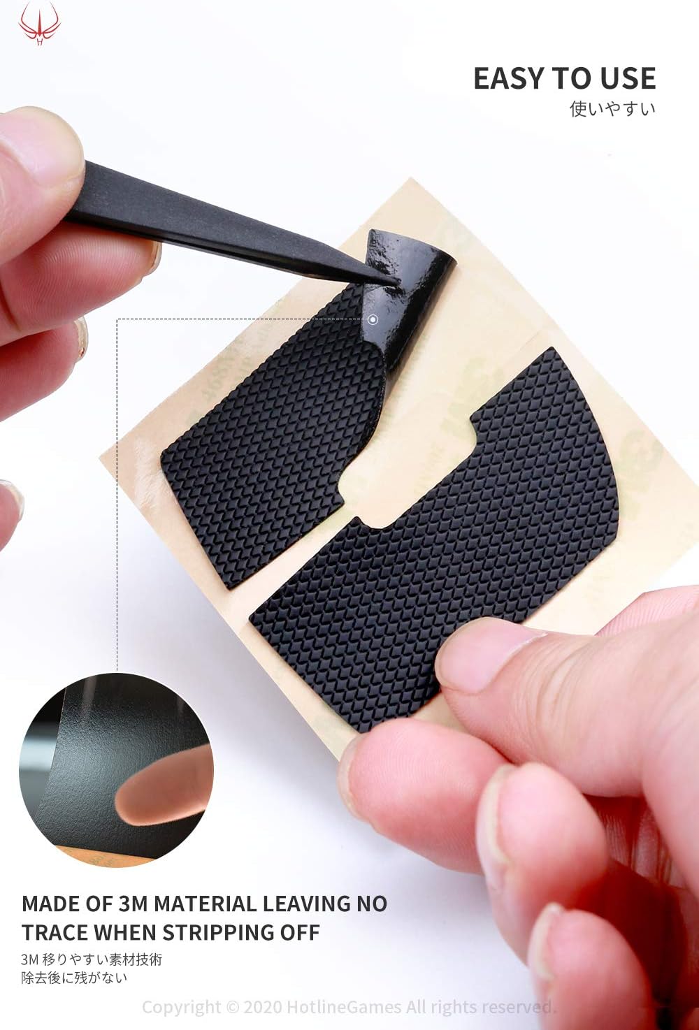 [Grip Upgrade] Hotline Games 2.0 Plus Anti Slip Mouse Grip Tape Compatible with Razer Basilisk X Hyperspeed/Ultimate / V2 / V3 Gaming Mouse Skins,Sweat Resistant,Cut to Fit,Easy to Apply