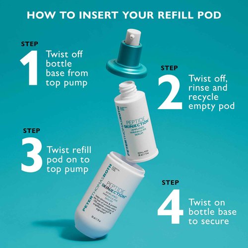 Peter Thomas Roth | Peptide Skinjection™ Amplified Wrinkle-Fix Serum, Clinically Proven Refillable Serum for Anti-Aging and Loss of Firmness, Matrixyl and Argireline, For All Skin Types