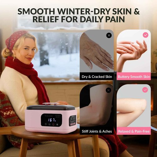 BAOSHISHAN Paraffin Wax Machine for Hands, 3500ml Paraffin Wax Warmer with 8 Pack Refills, 4 Auto-Timer Hand Wax Paraffin Machine for Home Spa Moisturizing Arthritis