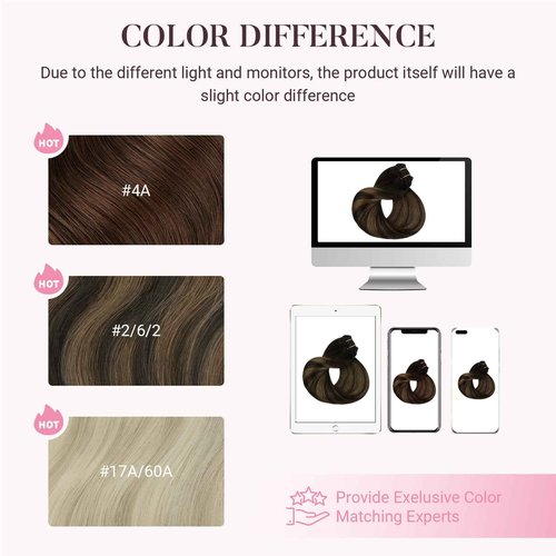 MAXITA Human Hair Clip in Extensions,80g 20 Inch 7pcs, Balayage Dark Brown Mixed Chestnut Brown Hair Extensions Clip in Human Hair Remy Hair Extensions Natural Straight Thick Hair