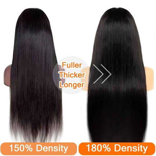 REMEEUBEAUTY 13x6 Straight Lace Front Wigs Human Hair 180% Density Pre Plucked with Baby Hair Hd Transparent Lace Front Wigs Human Hair Glueless Wigs 20Inch