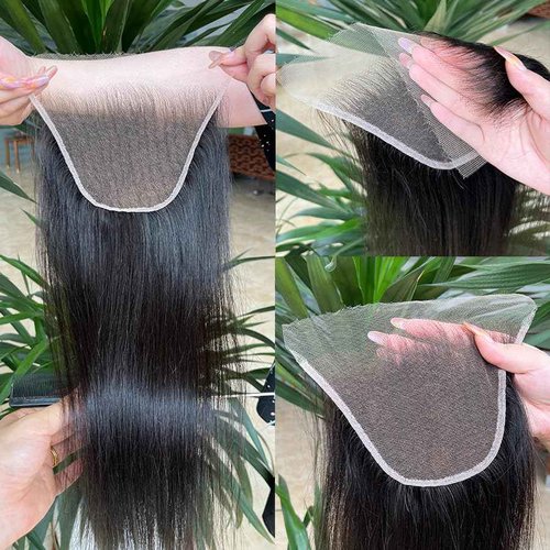 Venice Hair Real HD Lace Closure only 0.10mm Ultra-thin Invisible Crystal HD Lace Pre Plucked with Baby Hair Straight Human Hair Lace Frontal Closure (7x5 HD Straight, 20 Inch)