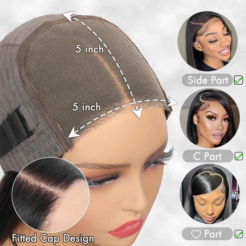YINGRUN Deep Wave Bob Wig Human Hair 14 Inch Glueless Wigs HD Lace Closure Wig Human Hair Curly Wig Natural Black