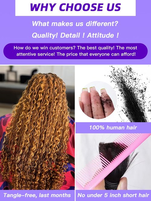 Enaiiby Blonde Deep Wave Bundles Human Hair for Boho Knotless Braids 100g 26 Inch, 27 Blonde Curly Braiding Hair Deep Wave Human Boho Hair Bulk, 12A No Weft 100% Unprocessed Brazilian Virgin Hair