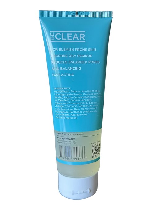 Hey Honey BE CLEAR Acne Skincare Routine: Daily Facewash, Deep Pore Cleanser & Clarifying Overnight Treatment | Natural Formula with Propolis, Squalane & Honey Fights Blemishes, Balances Oily Skin.