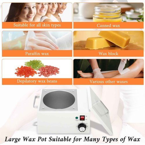 5.5 lbs Wax Pot Warmer Professional for Hair Removal,Large Wax Pot with 32-248℉(0-120℃) Temperature Adjustment Settings for Home,Beauty Salon,Spa,Barber Shop,Gift