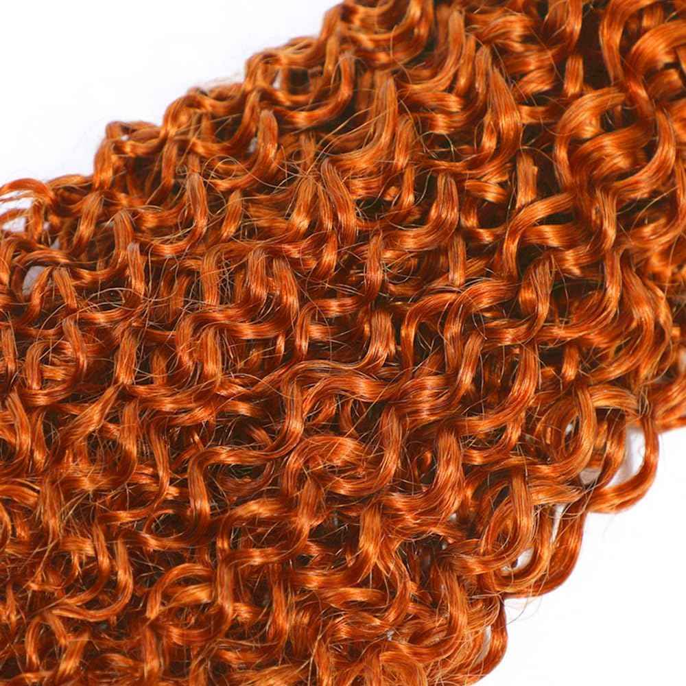 Giginger Brazilian Human Hair Bundles 26 28 30 inch Orange Jerry Curly Bundles 350 Color Human Hair Ginger Orange Unprocessed Virgin Quick Weave Hair for Black Women