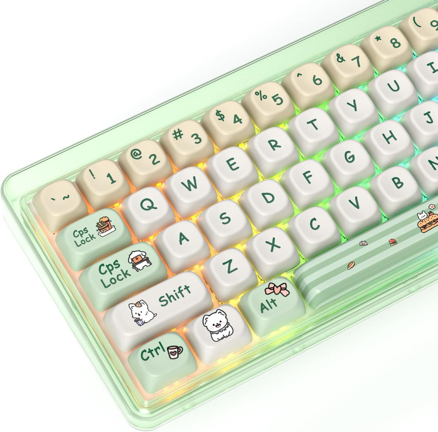 61 PBT Game keycap, 60% Backlight with Key Puller OEM Configuration American Layout, 87/104 Mechanical Keyboard (no Keyboard) (Ahris)