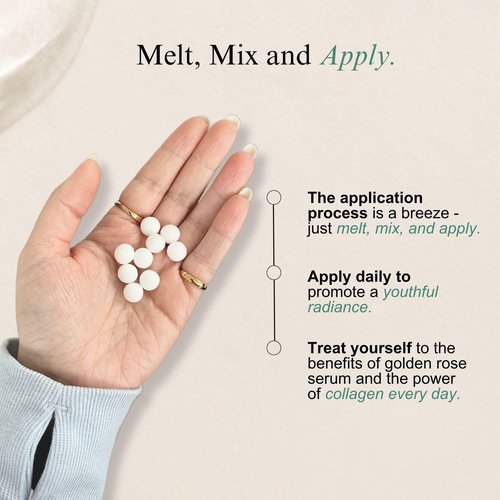 Bevanni Golden ROSE Serum + CollaGEMS - Pure Rose Essential Oil with Colloidal Gold, Hyaluronic Acid & Vitamin C & Collagen Balls - Daily Face Routine for Anti-aging, Firming, Restore & Brighten Skin