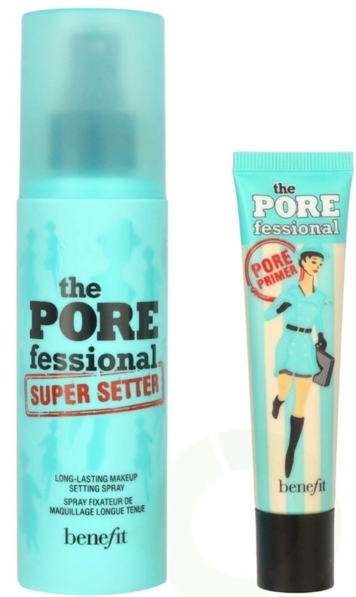 Benefit Prime & Set Pore Pack 2-Piece Set, (0.74 Ounce Pore Primer + 4.0 Ounce Setting Spray)