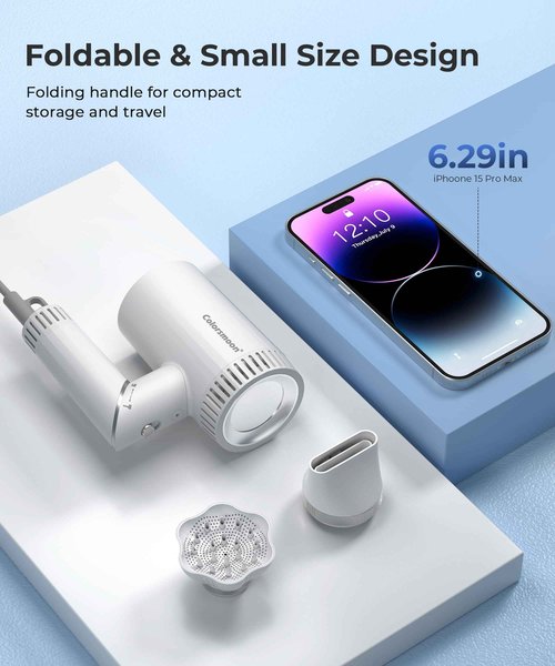 Hair Dryer, 100,000 RPM High-Speed Blow Dryers for Women & Men, Hair Dryers with Diffuser & Nozzle, Portable for Travel Home Use, Quiet & Fast-Drying, 500 Million Negative Ions, Heat-Control