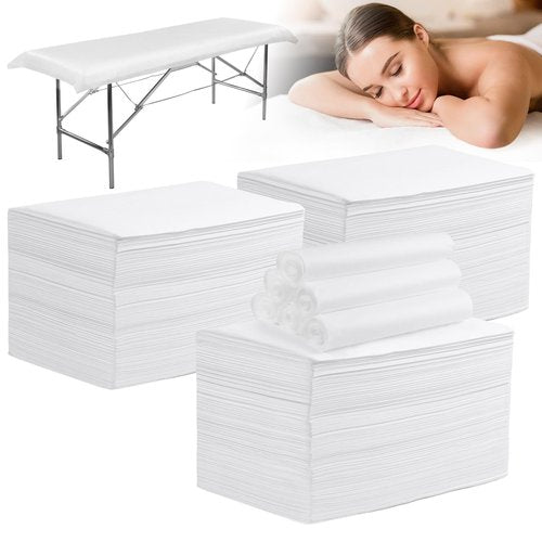 300 Pcs Disposable Massage Table Sheets 31" x 71 Disposable Bed Sheets Non Woven Fabric SPA Bed Cover Breathable for Massage Beauty Tattoos