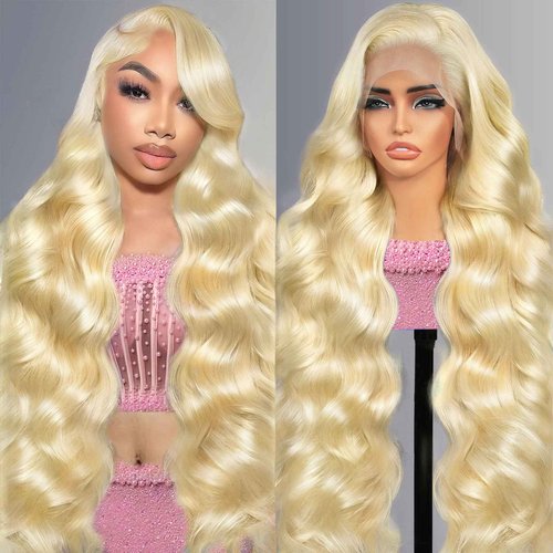 Quiport 30 Inch 613 Lace Front Wig Human Hair 210 Density Blonde Wig Human Hair 613 HD Lace Frontal Wig 13x6 Body Wave Lace Front Wigs Human Hair Pre Plucked Glueless Wigs for Women