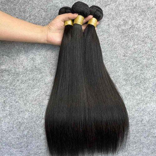 Topnormantic Straight Human Hair Bundles One-Directional Cuticles 12 14 16 Inch 3 Bundles Human Hair Weave 12A Unprocessed Brazilian Virgin Human Hair Extensions…