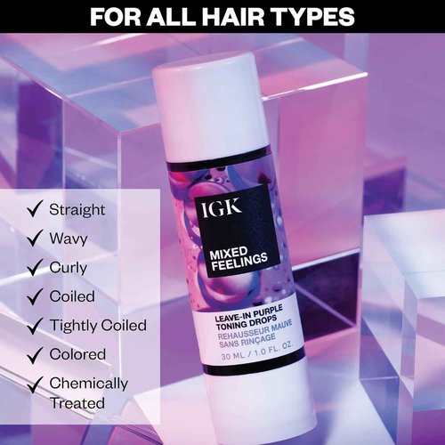 IGK Mistress Hydrating Hair Balm + Mixed Feelings Leave-In Blonde Toning Drops | Tone Brassy Hair, Nourish, + Fight Frizz | 5 oz + 1 oz