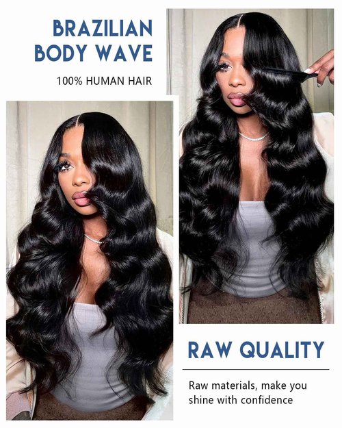 Lucklady 16A Raw Bundles Human Hair Body Wave, 28 Inch Body Wave Bundles Human Hair, Triple Lifespan Virgin Remy hair