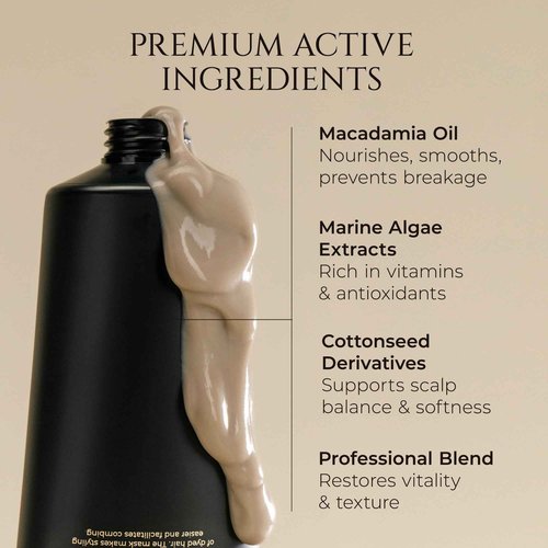 HADAT Hydro Spa Hair Treatment – Professional Hair Mask for Deep Moisturizing Repair and Shine – Macadamia Oil – Salon Quality for Dry Damaged Color-Treated Hair – Israeli Haircare (8.45 Fl Oz)
