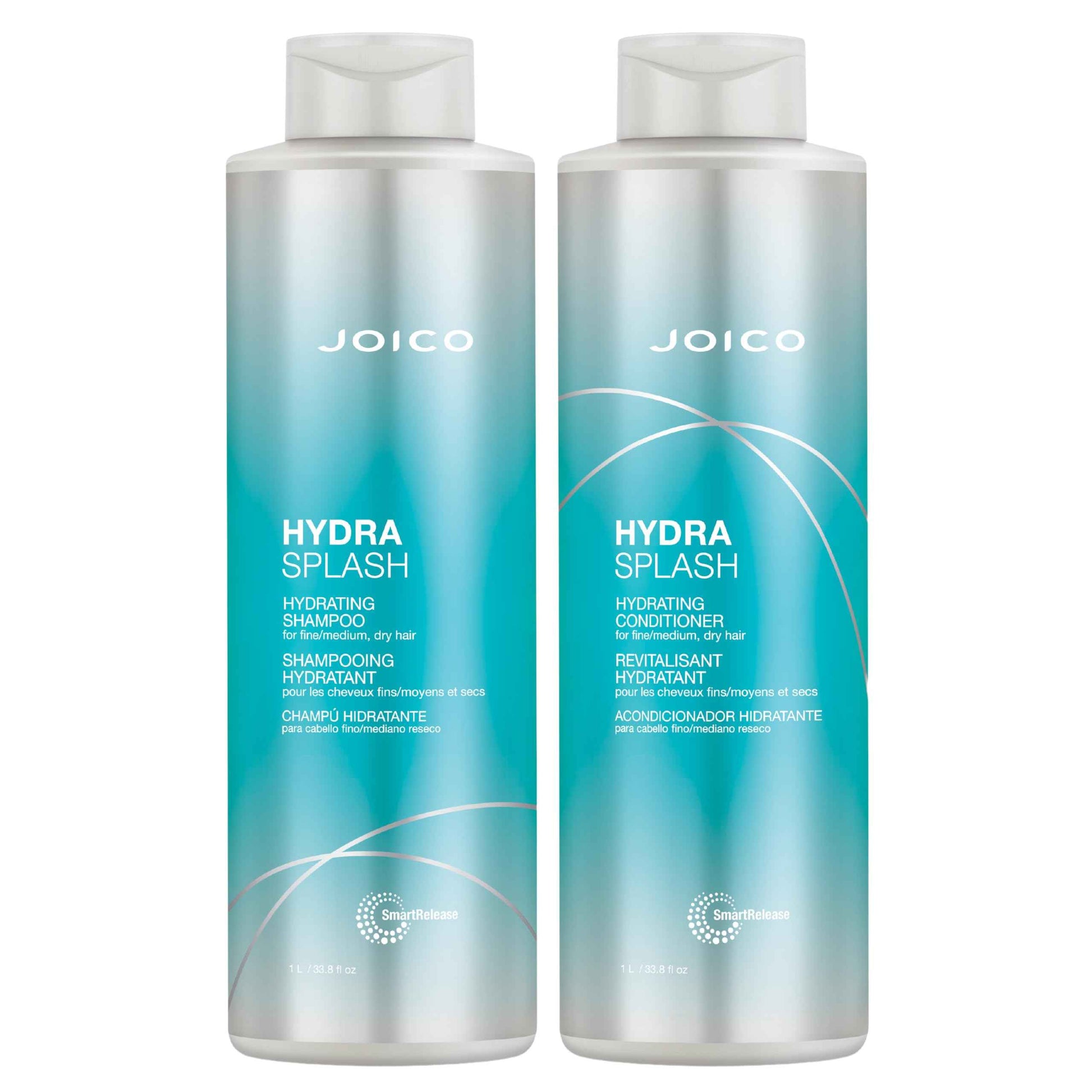 Joico HydraSplash Hydrating Shampoo and Conditioner| For Fine, Medium, Dry Hair | Replenish Moisture | Add Hydration & Softness | With Sea Kelp & Coconut Water | 33.8.1 Fl Oz