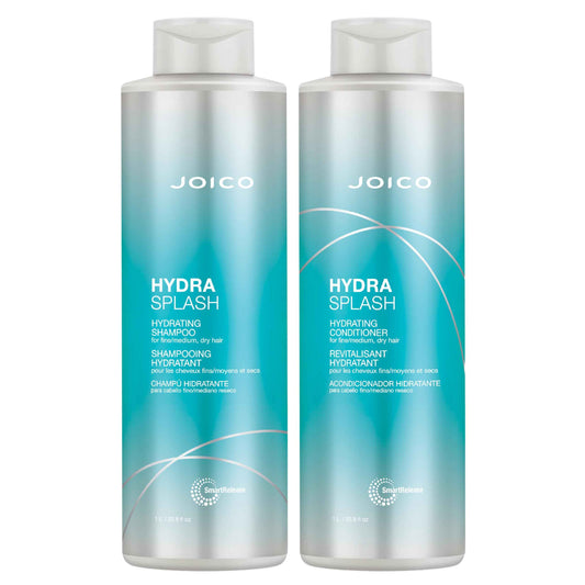Joico HydraSplash Hydrating Shampoo and Conditioner| For Fine, Medium, Dry Hair | Replenish Moisture | Add Hydration & Softness | With Sea Kelp & Coconut Water | 33.8.1 Fl Oz
